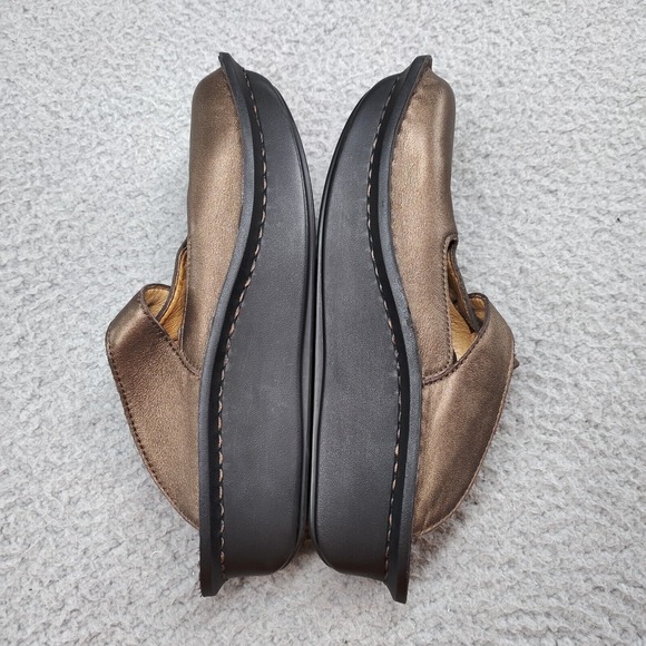 Alegria Classic Clog Sandal Women EU 36 / US 6 Bronze Metallic Leather ALG-201 - Picture 10 of 16